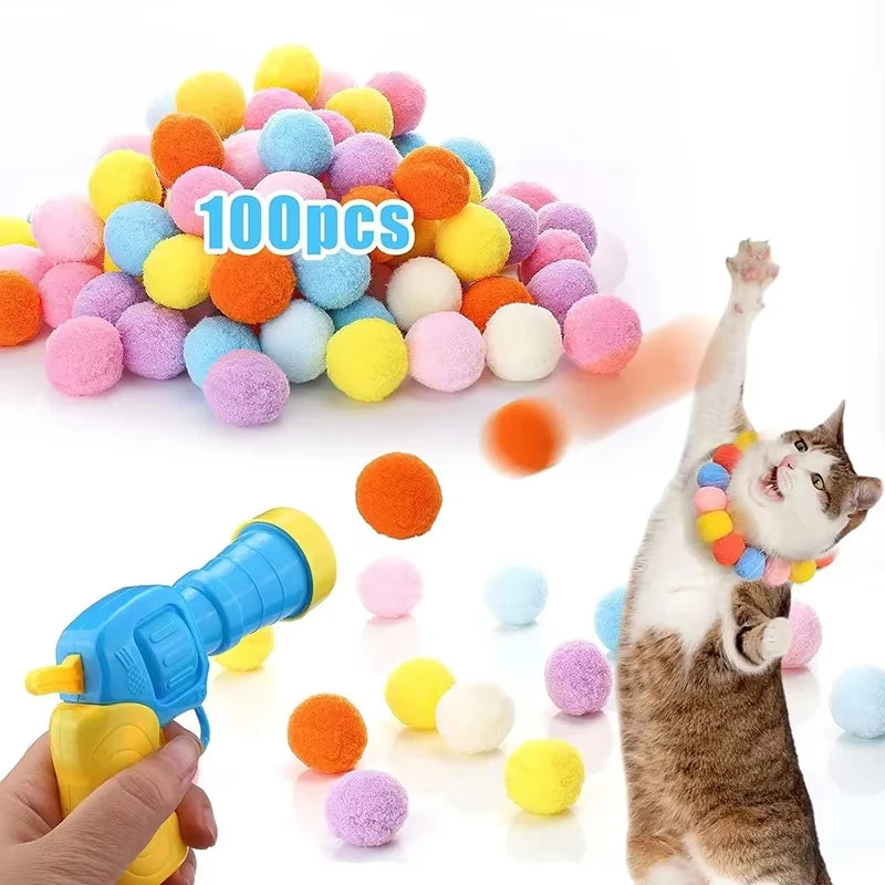 Brinquedo Interativo para Gatos Lançador de Bolinha Treinamento Criativo